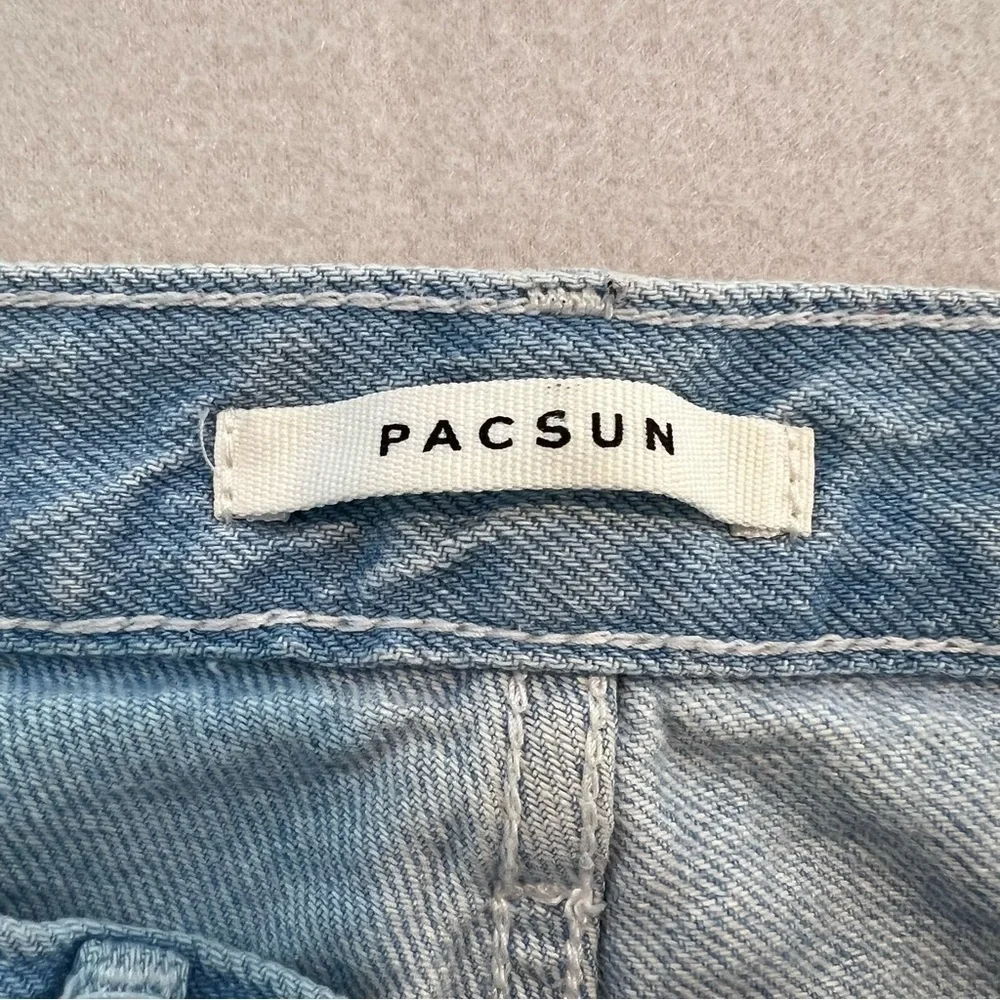 Pacsun Patchwork Vintage Style Ultra High Rise Slim Jeans Women's Size 24 - Picture 7 of 11